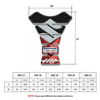 Suzuki Tank Fuse Red Black base Sport Racing Edition 