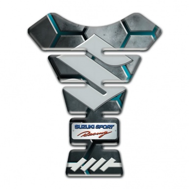 Suzuki Tank Pad Motorbike Design with Turquoise Chanels 