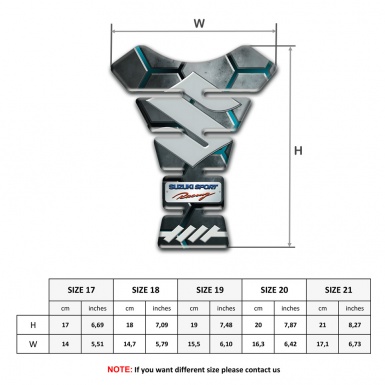 Suzuki Tank Pad Motorbike Design with Turquoise Chanels 