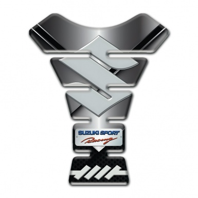 Suzuki Tank Protector Chromed Base Big Logo Style 