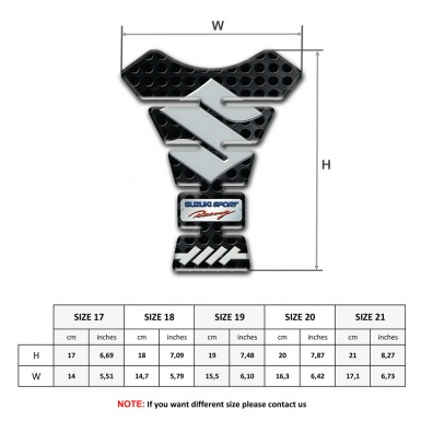 Suzuki Tank Guard Pads Perforated Surface effect Sport racing Style 