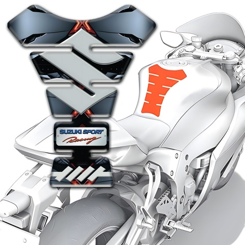 Suzuki Tank Protector Torn Base Effect Sport Racing Style