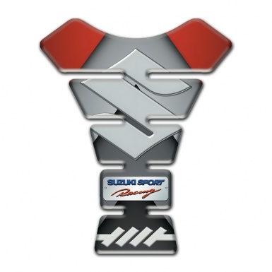 Suzuki Tank Fuse Gray Red Decoration Sport Racing Style 