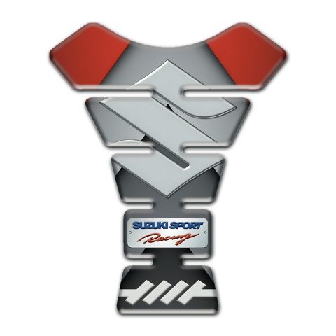 Suzuki Tank Fuse Gray Red Decoration Sport Racing Style 