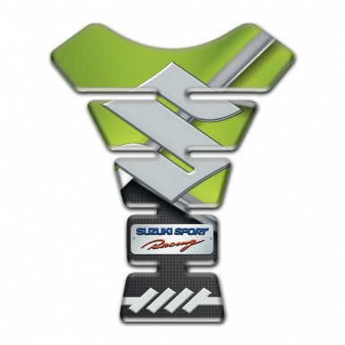 Suzuki Tank Pad Motorbike Green Black Decoration Sport Racing Style 