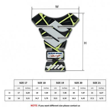 Suzuki Tank Protector Fres Green Stripes Decoration Model 