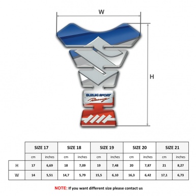 Suzuki Tank Guard Pads Colorful Base Big Gray Logo 
