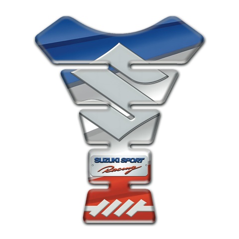 Suzuki Tank Guard Pads Colorful Base Big Gray Logo 