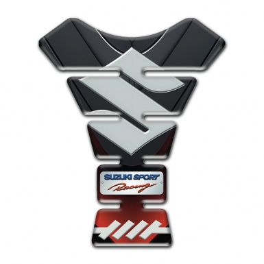 Suzuki Tank Pad Motorbike Stylish Design with Big Gray Logo 