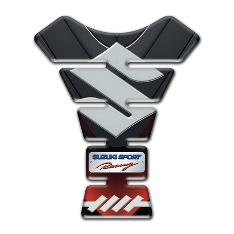 Suzuki Tank Pad Motorbike Stylish Design with Big Gray Logo 