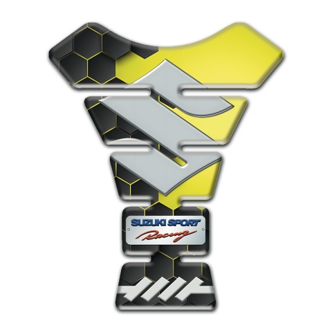 Suzuki Tank Fuse High-Quality Silicone Sticker With Gray Big Logo 