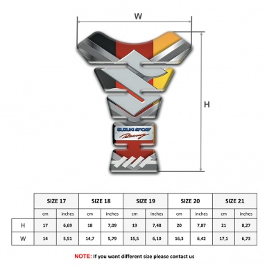 Suzuki Tank Guard Pads Multicolored Model with Gray Big Logo 