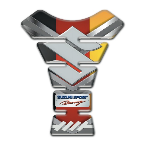 Suzuki Tank Guard Pads Multicolored Model with Gray Big Logo 