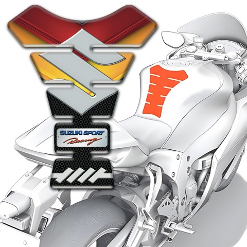 Suzuki Tank Fuse Racing Edition Gray Logo 