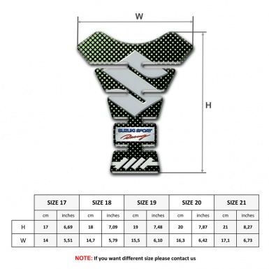 Suzuki Tank Protector Green Dots with Gray Big Logo 