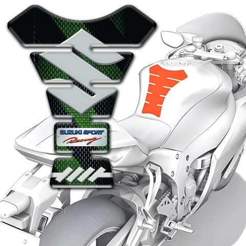 Suzuki Tank Pad Protector Black Green edition 