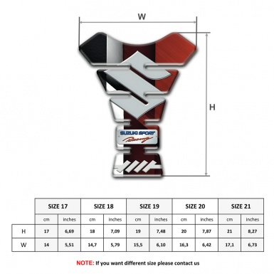 Suzuki Tank Pad Motorbike Vertical colors Edition 