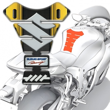 Suzuki Tank Guard Pads Back Yellow Edition 