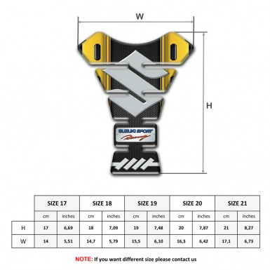 Suzuki Tank Guard Pads Back Yellow Edition 