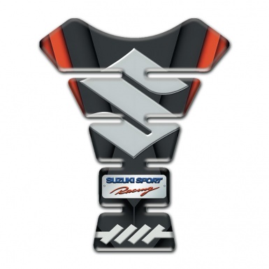 Suzuki Tank Pad Motorbike Silicone Sticker High End Model with Big Gray Logo 