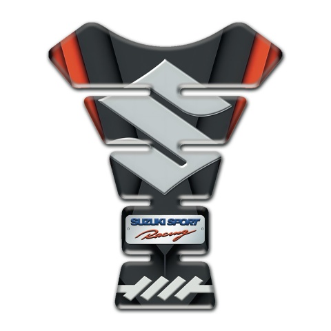 Suzuki Tank Pad Motorbike Silicone Sticker High End Model with Big Gray Logo 