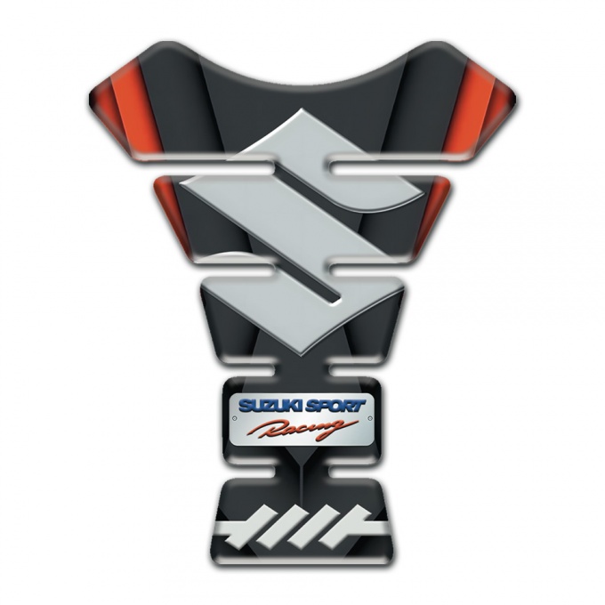 Suzuki Tank Pad Motorbike Silicone Sticker High End Model with Big Gray Logo 