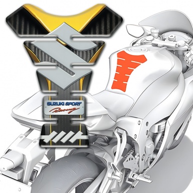 Suzuki Tank Protector Stylish Vision with Big Gray Logo Design 