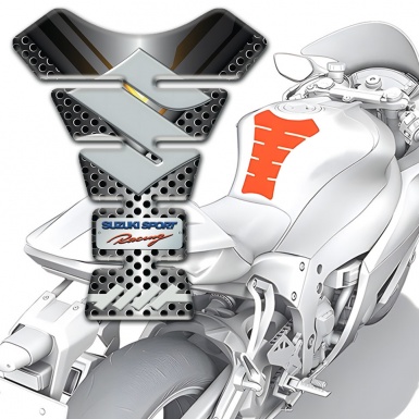 Suzuki Tank Protector Racing Edition with Big Gray Logo