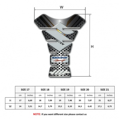 Suzuki Tank Protector Racing Edition with Big Gray Logo