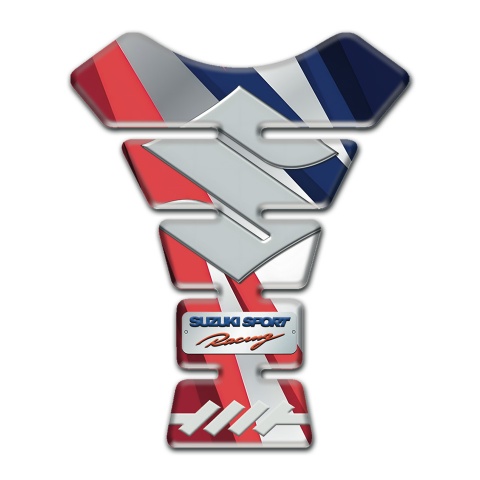 Suzuki Tank Fuse Colorful Decoration with Gray Big Logo 