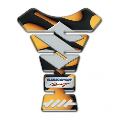 Suzuki Tank Pad Motorbike Sport Racing Style Yellow Black Base 
