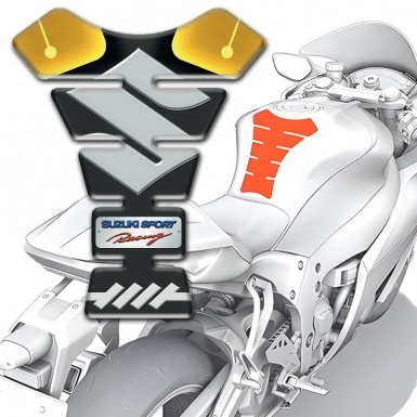 Suzuki Tank Pad Protector Sport racing Style Premium Quality Model 