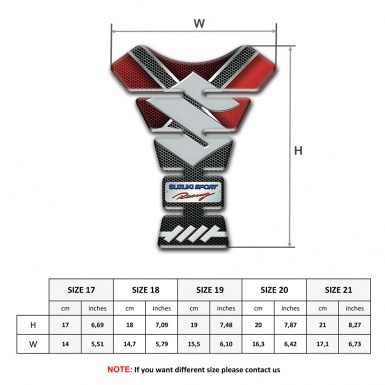 Suzuki Tank Fuse X Shape Base Decoration Gray Big Logo Style 