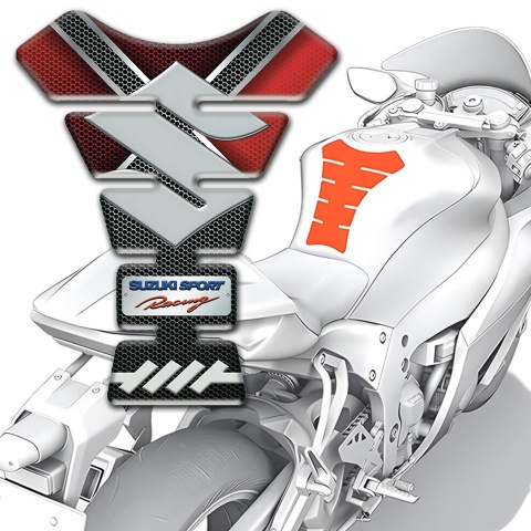 Suzuki Tank Fuse X Shape Base Decoration Gray Big Logo Style 