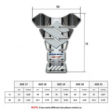 Suzuki Tank Guard Pads Central Aluminium Tape Style 