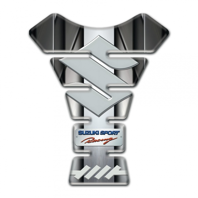 Suzuki Tank Guard Pads Central Aluminium Tape Style 