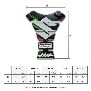 Suzuki Tank Fuse Amazing 3D Design with Gray Logo 