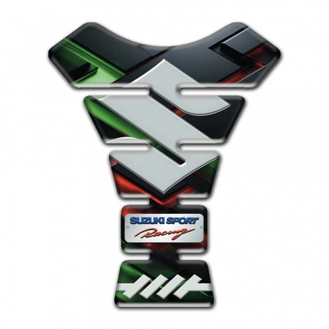 Suzuki Tank Fuse Amazing 3D Design with Gray Logo 