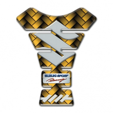 Suzuki Tank Guard Pads Yellow Mosaic Edition 