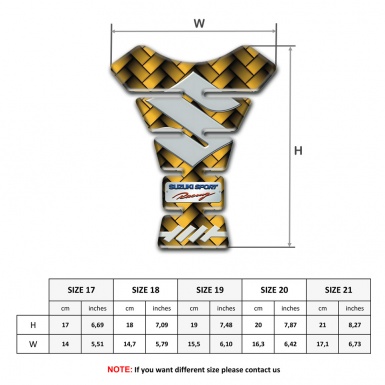 Suzuki Tank Guard Pads Yellow Mosaic Edition 