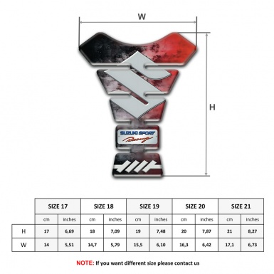 Suzuki Tank Pad Motorbike Mixed Colors Edition 