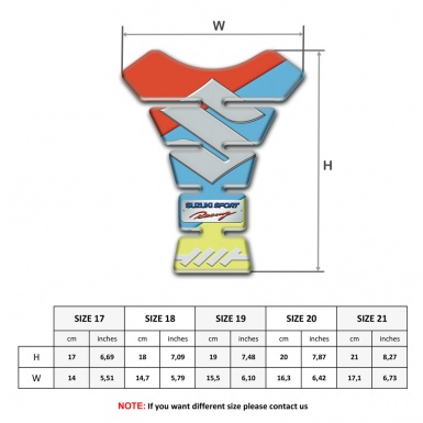 Suzuki Tank Pad Protector Fresh Colors Model 