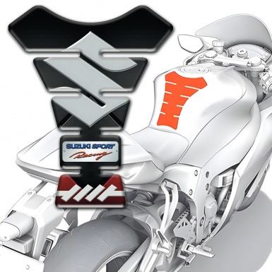 Suzuki Tank Protector Gray Logo Design Sport Racing Edition