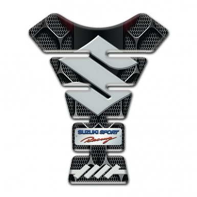 Suzuki Tank Guard Pads Unique 3 D Design Base Gray Logo 
