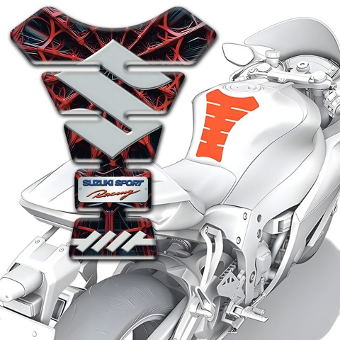 Suzuki Tank Protector 3D Red Spider web Edition 