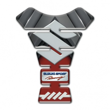 Suzuki Tank Pad Protector Gray Red Style 
