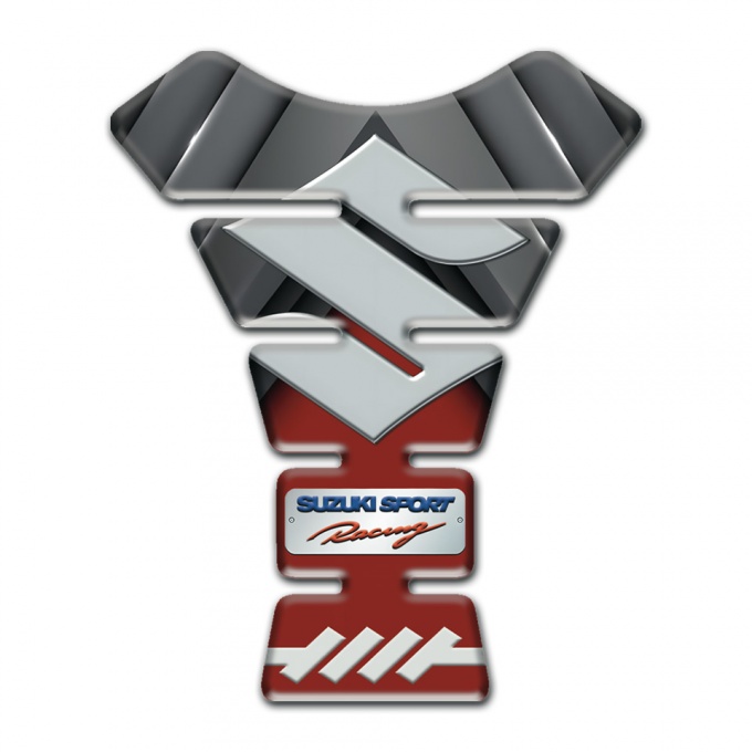 Suzuki Tank Pad Protector Gray Red Style 