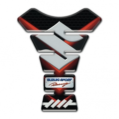 Suzuki Tank Fuse Black with Red V Shape Lights Design 