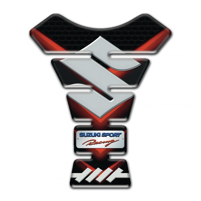 Suzuki Tank Fuse Black with Red V Shape Lights Design 