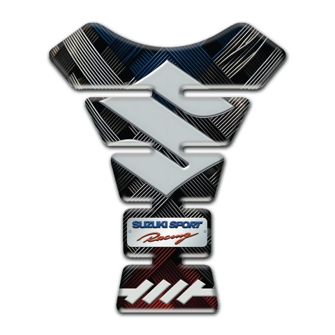 Suzuki Tank Fuse Model with Crossed Belts Design and Gray Logo 